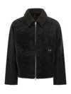 Represent Mens Jet Black Shearling Regular-fit Woven Jacket In Multi