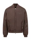 Represent Smart Zip-fastening Bomber Jacket In Brown