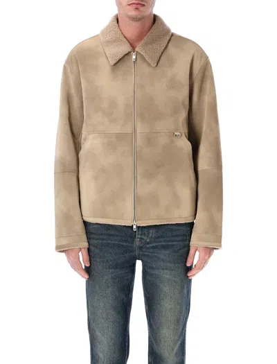 Represent Faux Shearling Jacket In Neutral