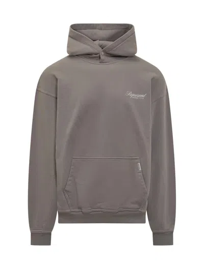 Represent Gray Logo Embroidered Hoodie