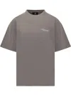 Represent Grey Crewneck T-shirt With Logo Lettering On The Front And Maxi Logo Print On The Rear In Cotton Man In Gray