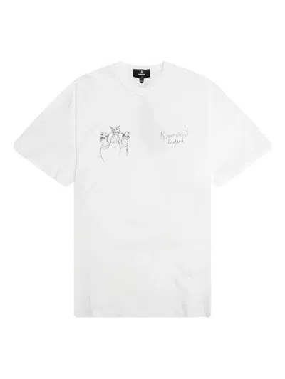 Represent Hand Drawn Thoroughbred T-shirt In White