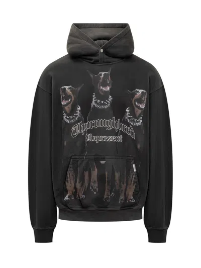 REPRESENT REPRESENT REPRESENT HOODIE WITH DOBERMAN PRINT
