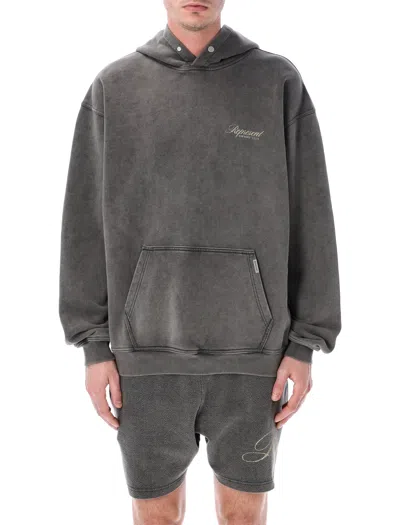 Represent Owners Club Script Hoodie In Gray