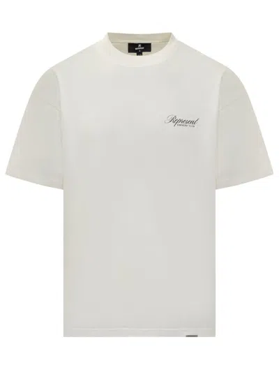 Represent White T-shirt With Embroidered Logo