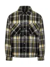 Represent Textured Overshirt With Classic Collar And Button-down Front In Multi