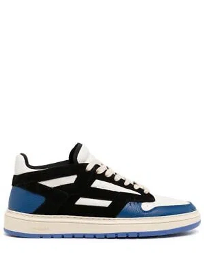 Pre-owned Represent Reptor Low Sneakers In Black Cobalt Blue