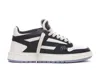 Represent Reptor Low Leather Sneakers In Black/vintage White