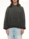 Represent Mens Brand-print Relaxed-fit Cotton Hoody Ash Xs In Grey