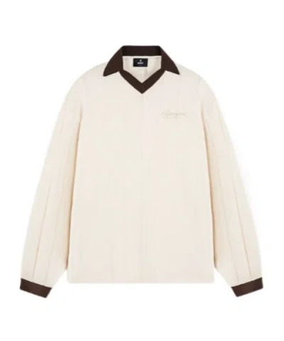 Represent Retro Football Long Sleeve T-shirt In White