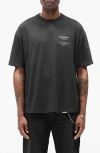 Represent 'revere Manor' Black T-shirt With Logo Lettering On The Front And Maxi Print On The Rear In Black