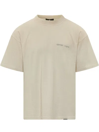 Represent Reverse Resent Logo Tee In Flat White