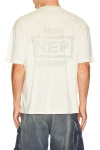 Represent Reverse Resent Tee In Flat White