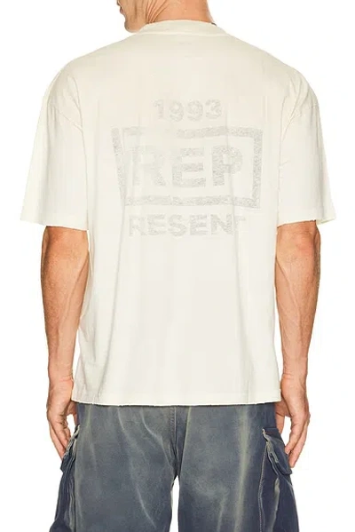 Represent Reverse Resent Tee In Flat White