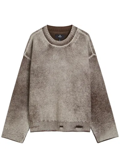 REPRESENT REPRESENT REVERSIBLE DEGRADÉ WOOL JUMPER