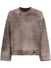 Represent Reversible Fade-out Knit Sweater In Brown