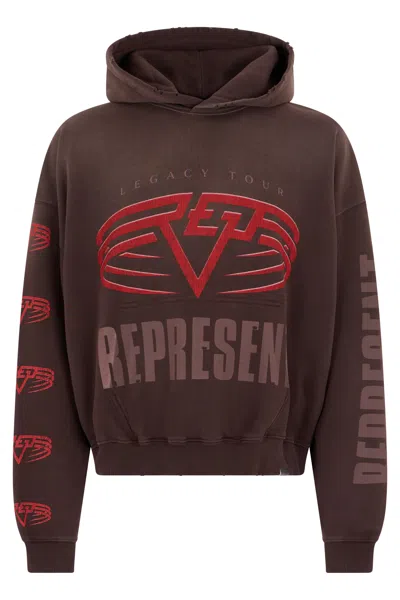 Represent Reversible Living Legacy Tour Hoodie In Brown
