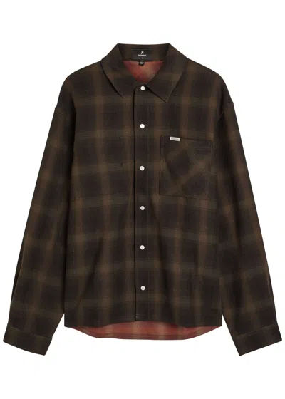 REPRESENT REPRESENT REVERSIBLE PLAID COTTON SHIRT