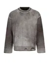 Represent Reversible Wool Sweater With Destroyed Effect In Brown