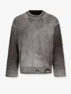 Represent Reversible Wool Sweater With Destroyed Effect In Multi
