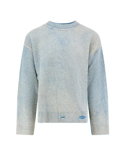 REPRESENT REVERSIBLE WOOL SWEATER WITH DISTRESSED EFFECT