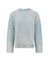 Represent Reversible Wool Sweater With Distressed Effect In Gray