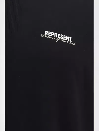 Represent Ribbed Crew Neck T-shirt With Short Sleeves In Black