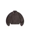 Represent Roscoe Logo Detail Cotton Canvas Bomber Jacket In Brown