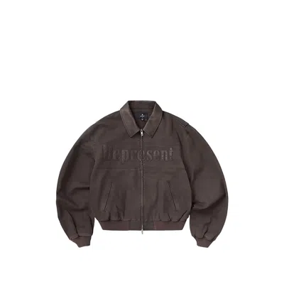 REPRESENT ROSCOE LOGO COLLARED BOMBER JACKET