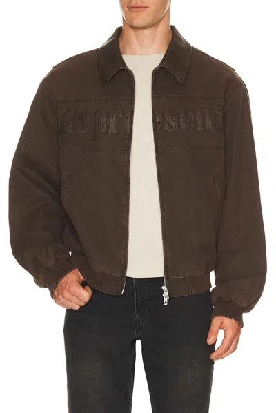 Represent Roscoe Bomber Jacket In Brown