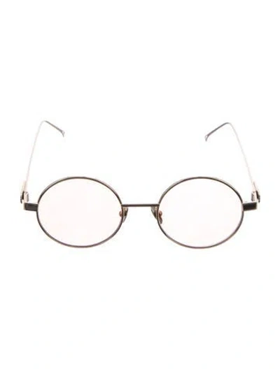 Pre-owned Represent Round Clear Sunglasses In Gold