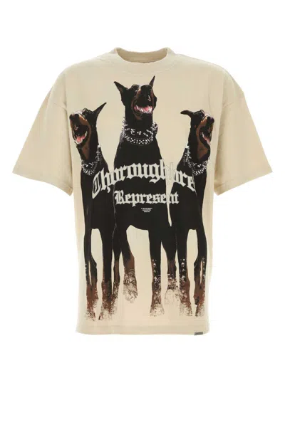 Represent Sand Cotton Thoroughbred T-shirt In Vintagewhite