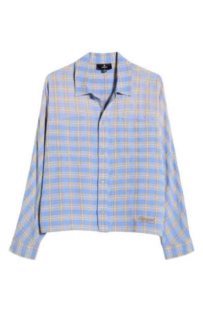 Represent Santa Monica Flannel Button-front Shirt In Blue