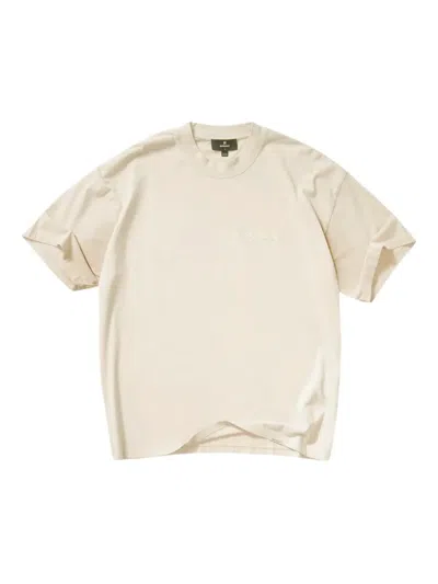 Represent Script Logo-embroidered T-shirt In Neutral