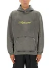 Represent Hooded Cotton Sweatshirt Kangaroo Pocket In Brown