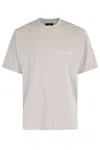 Represent Script-logo Cotton T-shirt In Neutral