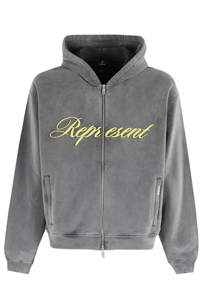 REPRESENT SCRIPT LOGO ZIP HOODIE