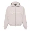 Represent Script Logo Zip Hoodie In Gray