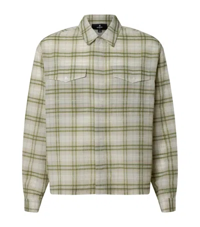 REPRESENT SEMI-SHEER CHECK SHIRT