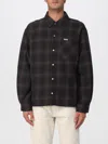 Represent Cotton Reversible Check Overshirt In Black
