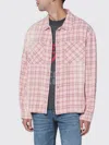 Represent Flannel Shirt With Checked Design And Pockets In Pink