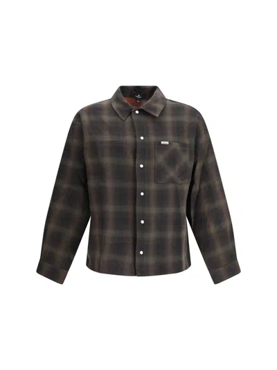 Represent Bonded Reversible Check Shirt In Brown