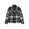 Represent Mens Jet Black Textured Padded Woven Overshirt Xl In Multi