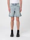 Represent Pantaloncino  In Denim Di Cotone In Blue