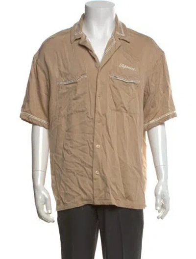 Pre-owned Represent Short Sleeve Shirt In Brown