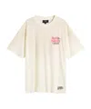Represent White Crewneck T-shirt With Logo On Front And Rear In Cotton Blend Man In Neutral