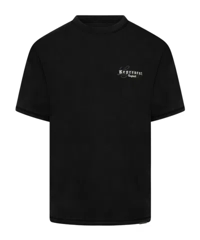 REPRESENT EMBROIDERED-LOGO T-SHIRT