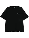 Represent Black Crewneck T-shirt With With Front And Back Owners Club Print In Cotton Man In Black
