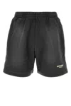 Represent Cotton Bermuda Shorts With Back Pockets And Elastic Waistband In Black