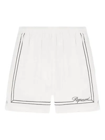 REPRESENT BORDER-EMBROIDERED SHORTS